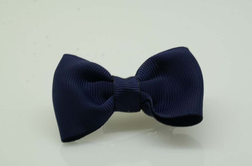 Itty bitty tuxedo hair Bow with colors  Navy Blue